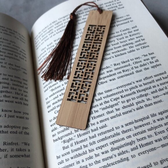 Wood Geometric Cutout Bookmark ~ Brand New - Picture 5 of 5